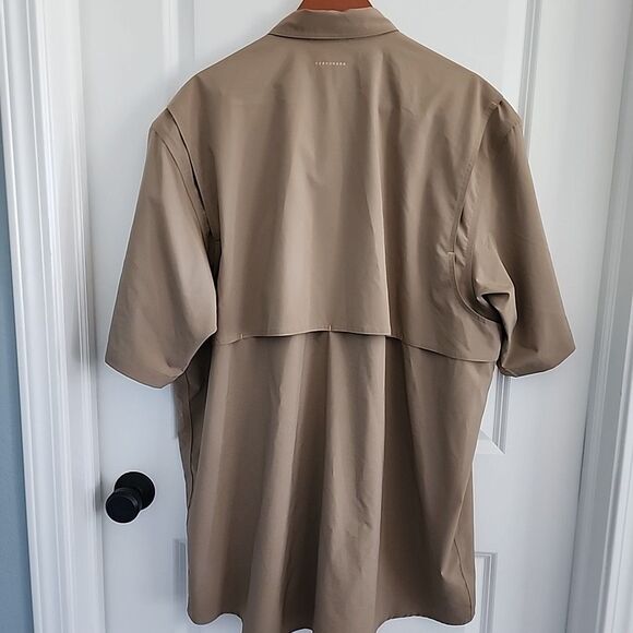 Ariat Rebar Shirt Mens XXL 2XLT Tan Vented Venttek Button Down Short Sleeve - Picture 5 of 9